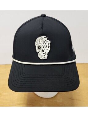 Branded Bills Sleep When You're Dead Skull Performance Rope Hat Snapback Black